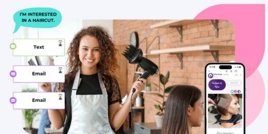 girl with hairdryer